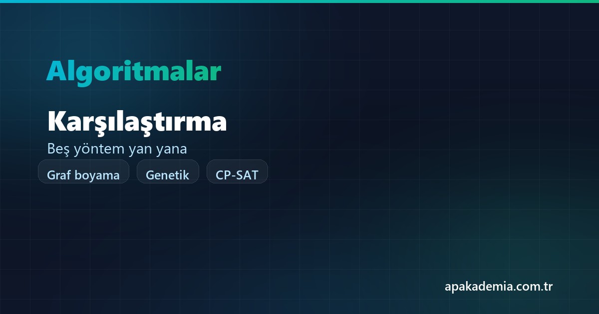 Ders programı algoritmaları karşılaştırması