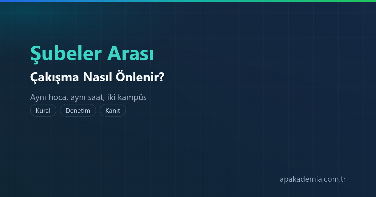Şubeler arası öğretmen çakışması nasıl önlenir