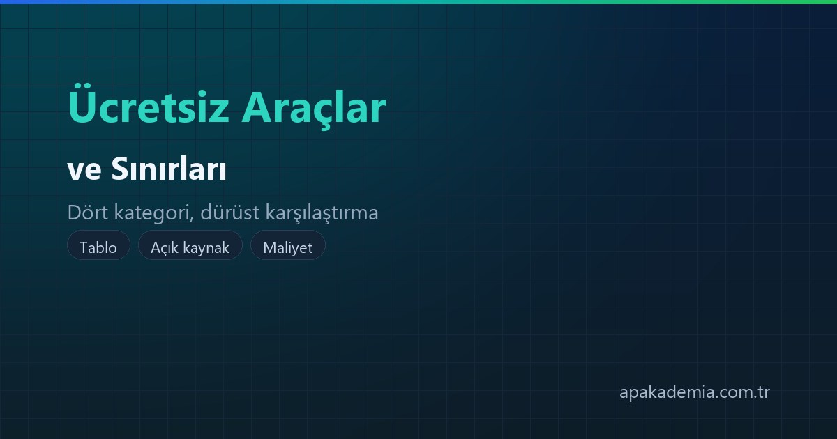 Ücretsiz ders programı hazırlama araçları ve sınırları