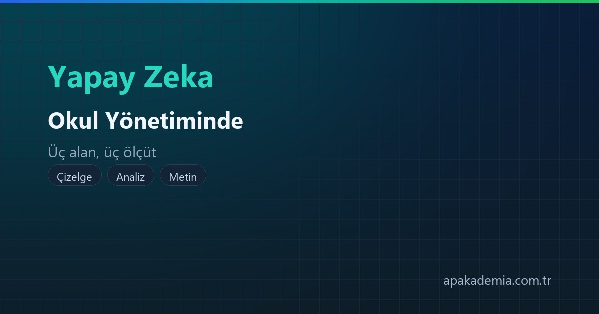 Yapay zeka okul yönetiminde nasıl kullanılır